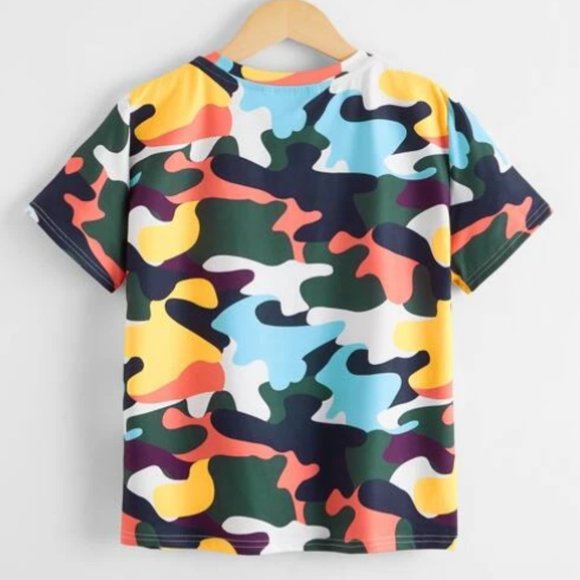 SHEIN Boys Short Sleeve Camo Top - Picture 3 of 6